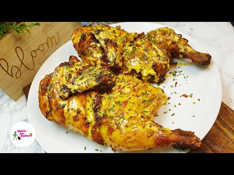 Portuguese Style Roast Chicken With Cream Sauce In Air fryer/ Oven | Air Fryer Chicken Recipes |
