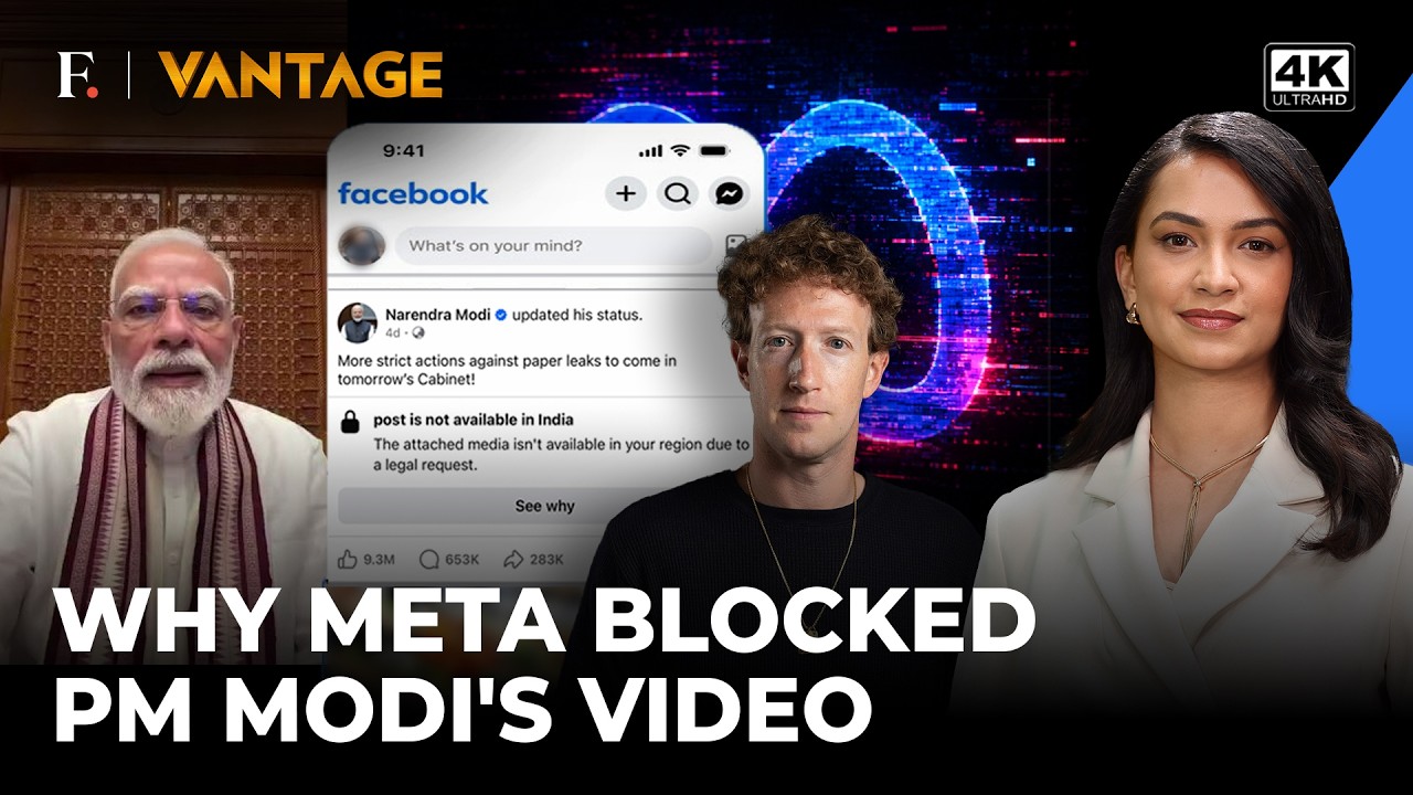 Meta Blocks PM Modi's Facebook Video, Calls It a 'Technical Glitch' | Vantage on Firstpost | 4K