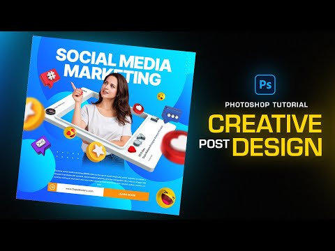 Make TRENDY Social Media Post Design in Photoshop | Photoshop Tutorials in Hindi