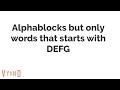 Alphablocks Starting Words Planed