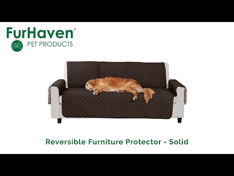 FurHaven Reversible Loveseat Protector - Espresso/Clay Video