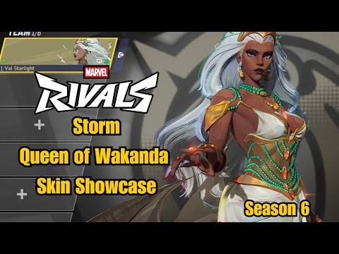 Storm | Queen of Wakanda Battle Pass Skin Showcase | Marvel Rivals Gameplay Season 6 Early Access