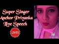 Super Singer Anchor Priyanka Live Speech In Champions Of Champions Set