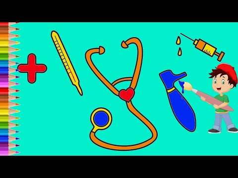 How to draw Doctor's Tools | Medical Kit Doodles |Hospital Tools| Medical Tools Medical Set Drawing