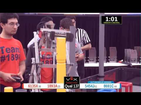 2015 VRC Arts Q137 - 6135X 1893A vs 5454J 8691C - 58 to 72 - VEX Worlds 2015 - Arts Division