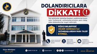 Düzce Belediyesinden Dolandırıcı Uyarısı