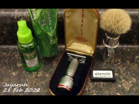 Shaving with the Stahly Live Blade and CO Bigelow