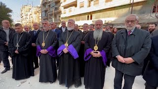 Արամ Ա կաթողիկոսն այցելել է Հալեպ, շրջել երկրաշարժից տուժած շրջաններում