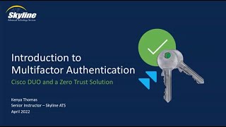 Introduction to Multifactor Authentication (MFA) Session