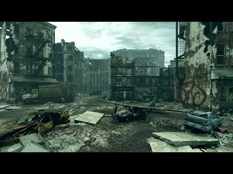 Destroyed Post Apocalyptic City | ASMR Dark Ambience | 1h