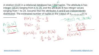 GATE 2021 SET-1 | DBMS | RELATIONAL DATABASE |GATE TEST SERIES | SOLUTIONS ADDA | EXPLAINED BY POOJA