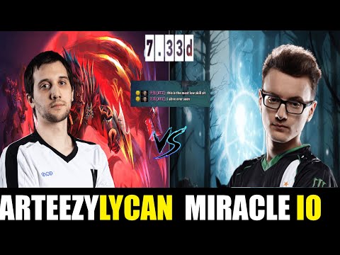 ARTEEZY LYCAN EU SERVER VS MIRACLE IO 7.33D DOTA 2 PRO MMR MATCH #dota2 #dota2gameplay