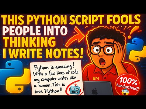 🔥 How to Convert Text to Handwriting Using Python [2025 Update] ft. PIL PILLOW Python Package — video lesson thumbnail