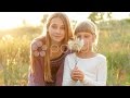 Two Happy Girls Blowing Dandelion HD. Stock ...