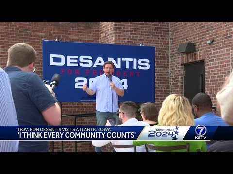 'I think every community counts' gov. ron desantis visits atlantic, iowa