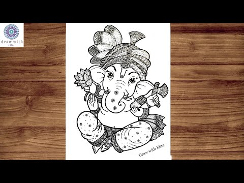 Ganesha Mandala Art | how to draw mandala for beginners | Ganesha Drawing | stepbystep| Lord Ganesha