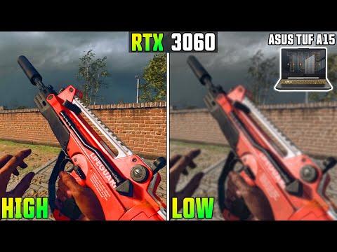 Asus TUF A15 2021 | Warzone | RTX 3060 + Ryzen 7 5800H | 1080p | 1440p | 4k | High vs Low 🔥