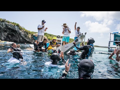 HOMAR LEUCI sets an Italian National Record at 116m CWT on day one of #VB2018  (dive time 3:11)