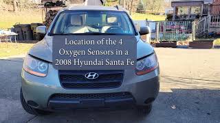 2008 Hyundai Sante Fe Oxygen Sensor's Location