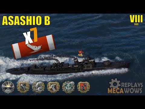 Asashio B 7 Kills & 101k Damage | World of Warships Gameplay