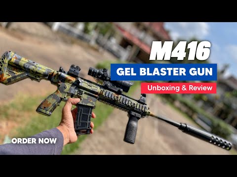 M416 gel blaster gun unboxing and usage | electric orbeez gun | toy gun