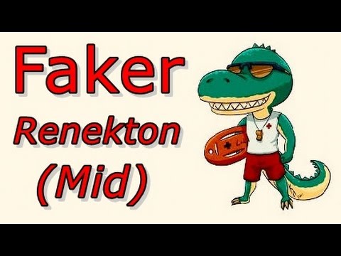 LOL Pro - Faker Renekton (Mid) vs Fizz - Korea SoloQ