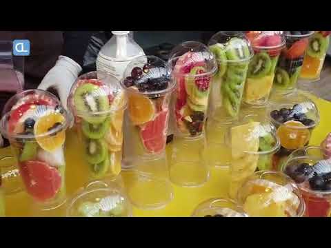 KOREAN STREET FOOD-  GWANJANG MARKET SEOUL FRESH  FRUIT JUICE
