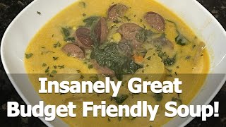 My New FAVORITE Soup | Smoked Sausage Veggie Soup | Family & Budget Friendly