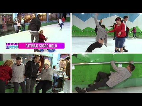 Los participantes fueron a patinar sobre hielo y protagonizaron un verdadero show de caídas