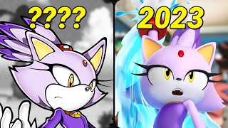 Evolution of BLAZE THE MEOW from Sonic Games