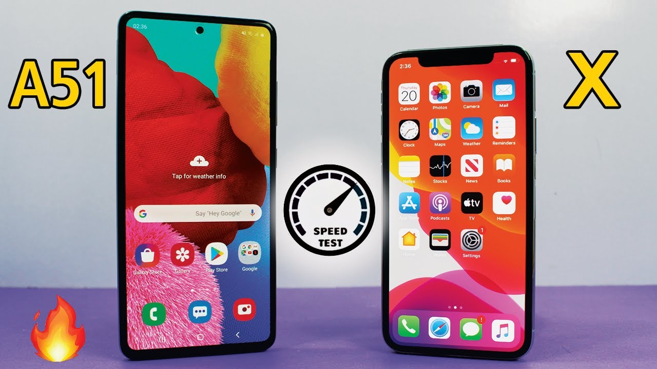 Samsung Galaxy A51 vs iPhone X Speed Test! Which is Faster?