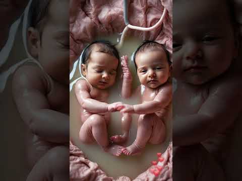 Twin Fetuses Inside a Contracting Womb