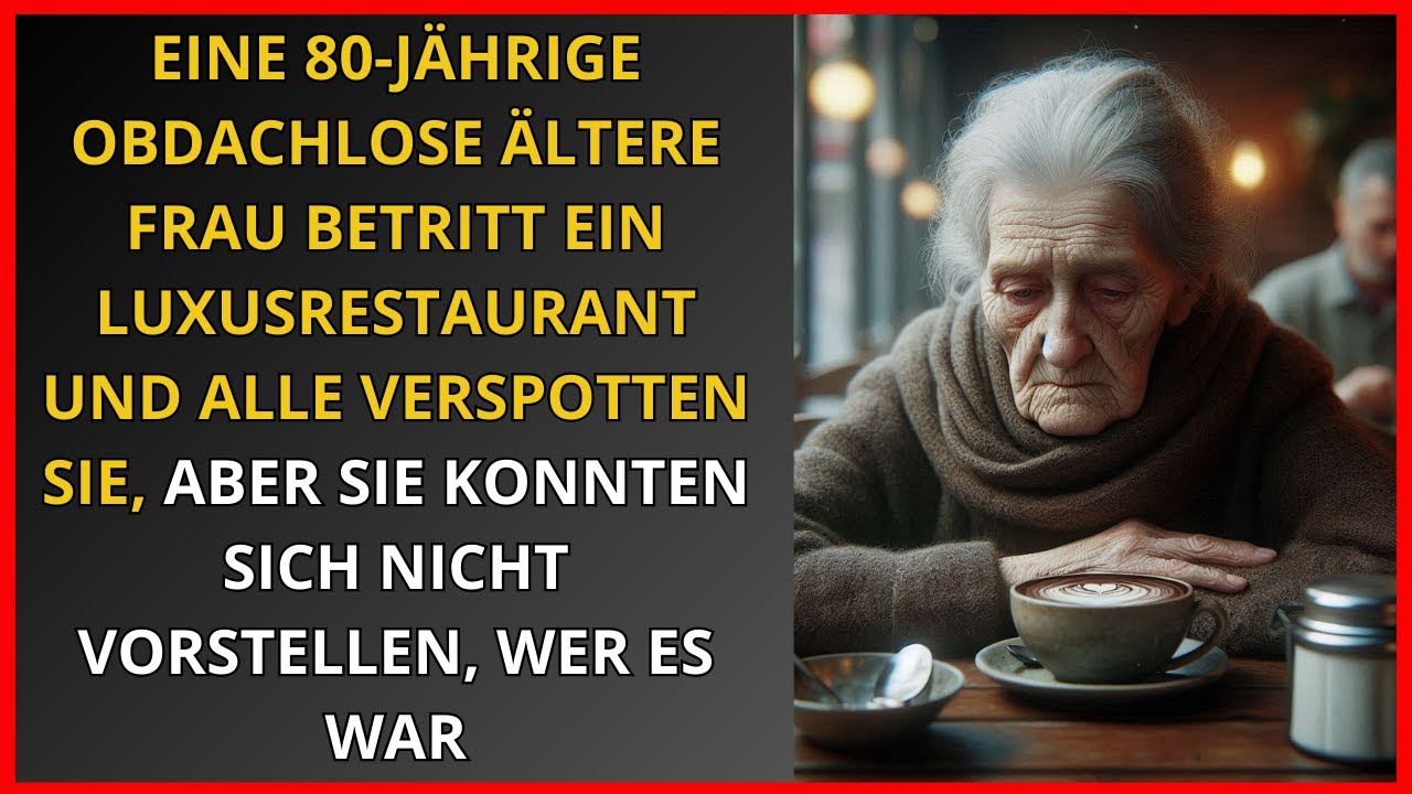 Eine 80-jährige obdachlose Frau betritt ein Luxusrestaurant und alle machen sich darüber lustig, kön