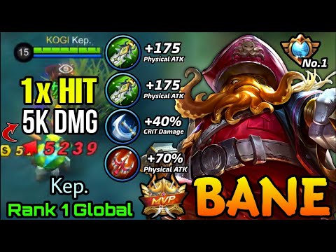 Warlord Bane 2x Blade of Despair Crazy DMG Build - Top 1 Global Bane by Kep. - MLBB