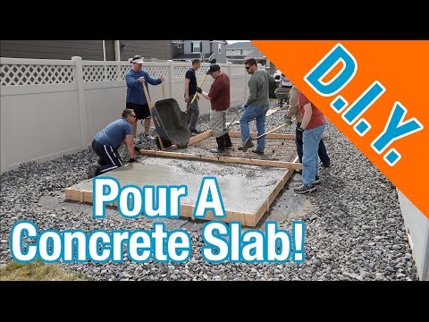 How To Pour a Concrete Slab For A Shed: How To Build A Shed ep 4