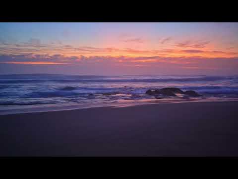 Post-Sunset Glow on the Beach PART II - White Noise ASMR, 4 hours at 4K