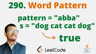 YouTube video '290. Word Pattern || Java || Leetcode || Hindi'