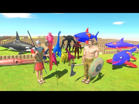 Crixus The Gaul & Romanus vs All Units Animal Championship | 🔴 Animal Revolt Battle Simulator 🔴