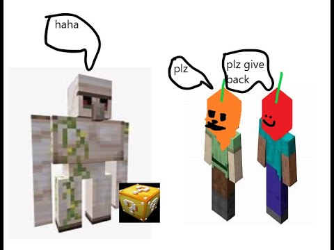 Minecraft Challenge Games Rebirthed: Mutant Iron Golem wait no its lucky block stealing golems