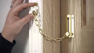 How to Install Chain Door Fasteners : Door Installation & Repairs