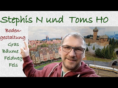 Auf der H0 Modelleisenbahn Anlage entsteht ein Wald an der Burg - Teil 3