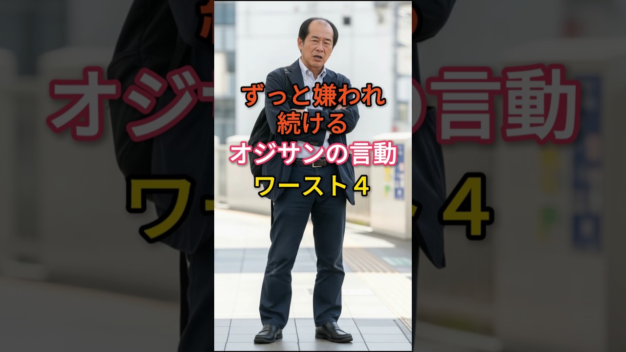 ずっと嫌われ続ける、オジサンの言動ワースト4 #雑学 #知恵 #60代 #50代 #おじさん #人間関係