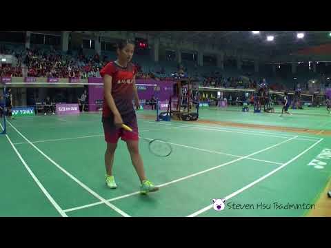 20180512全國羽球團體賽SF女甲第一點鍾玉鳳(土銀)VS白馭珀(合庫A)2-1