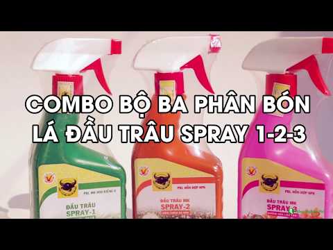 COMBO BỘ BA PHÂN BÓN LÀ ĐẦU TRÂU SPRAY 1-2-3 | nongnghieppho.vn