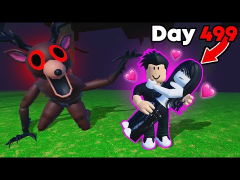 I Carried an E-GIRL to DAY 500 in 99 Nights in The Forest!