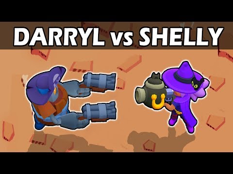 DARRYL vs SHELLY | 1 vs 1 | Brawl Stars