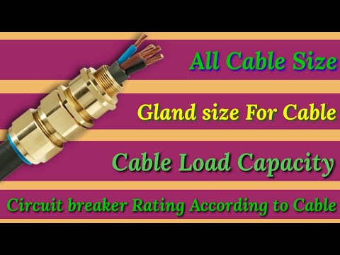 Selection of Right Cable , Gland and circuit breaker rating according to motor Electrical Technician Video