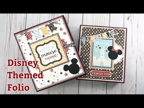 Disney Themed Quadfold Folio Album | Echo Park Magical Adventure Collection
