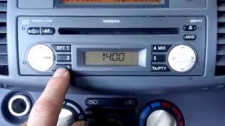 Nissan Micra - How to enter the radio code.