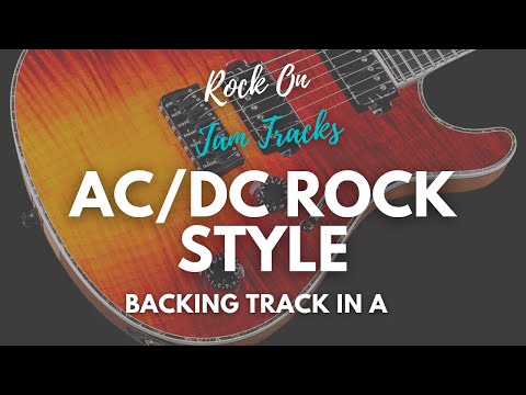 AC/DC Rock Style Backing Track in A
